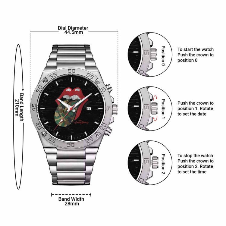 Rolling Stones Distressed Camo Tongue Powermatic Watch