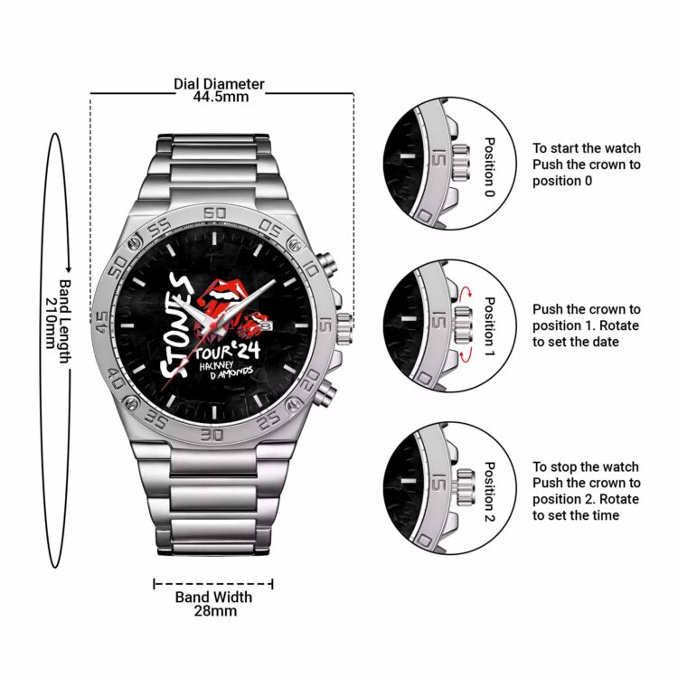 Rolling Stones Hackney diamonds Tour Date Powermatic Watch