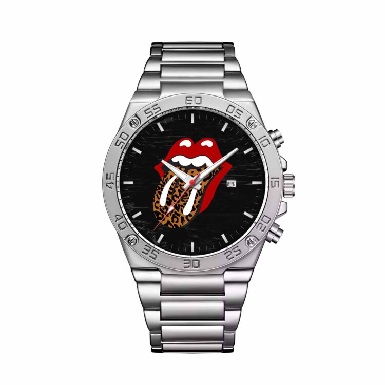 Rolling Stones Leopard Pattern Tongue Powermatic Watch