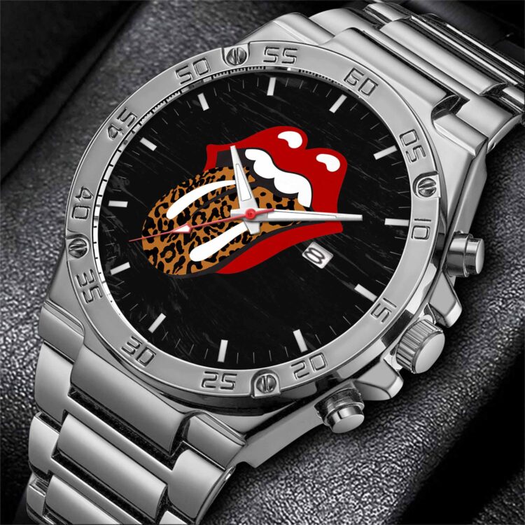 Rolling Stones Leopard Pattern Tongue Powermatic Watch