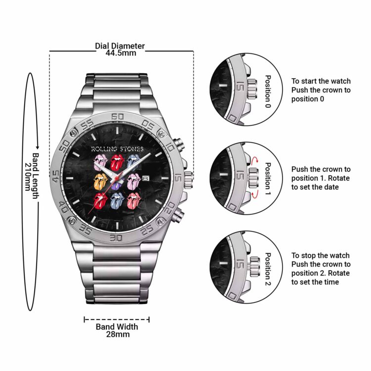 Rolling Stones Multi Color Tongue Powermatic Watch